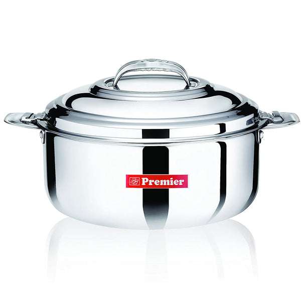 Insulated Stainless Steel Hot Pot Casserole Handi 1500 ML, Stainless Steel  Serving Pot Handi