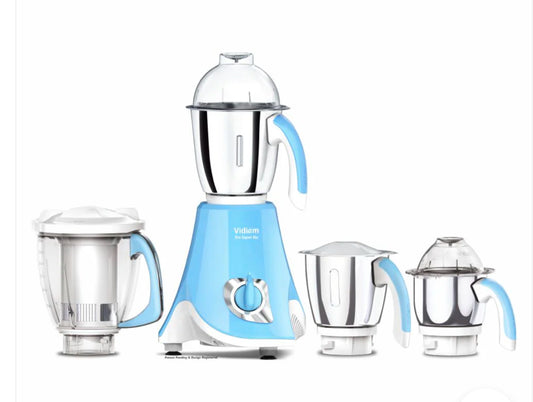 Vidiem Super Blue 750 W Mixer Grinder with 4 Jars | Buy Mixer Grinder Online |  Vidiem Mixer Grinder