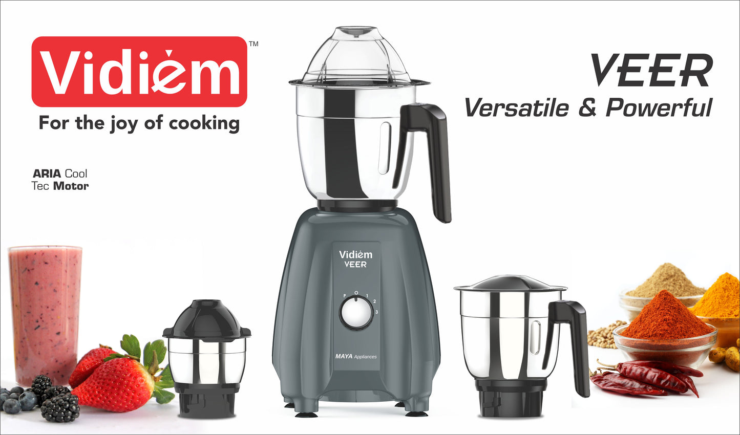 VIDIEM VEER 650W MIXER GRINDER-110 VOLTS