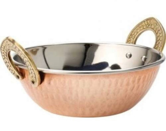 Copper Kadai -set of 2