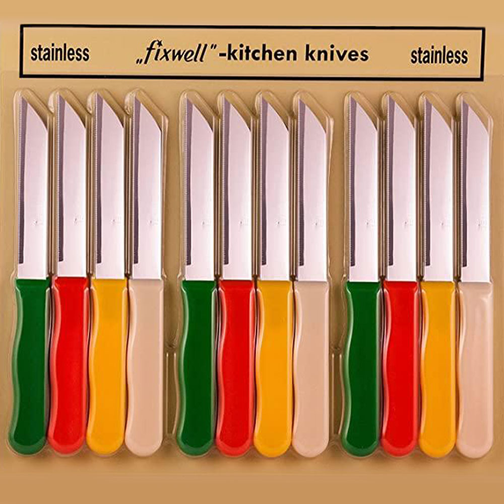 Fixwell 12 Piece Stainless Steel Multi Purpose Multi Color Knives