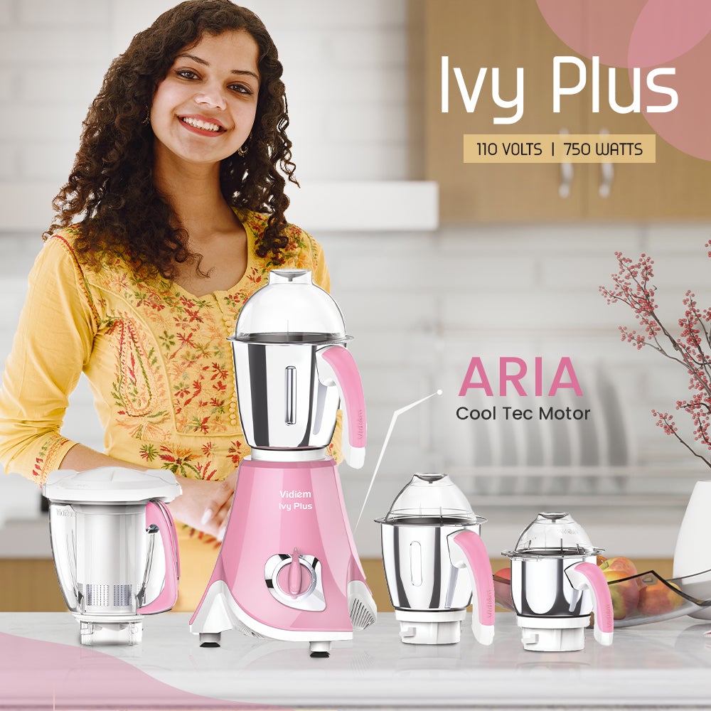 Vidiem IVY Plus 750 W Mixer Grinder with 4 Jars | Buy Mixer Grinder Online |  Vidiem Mixer Grinder