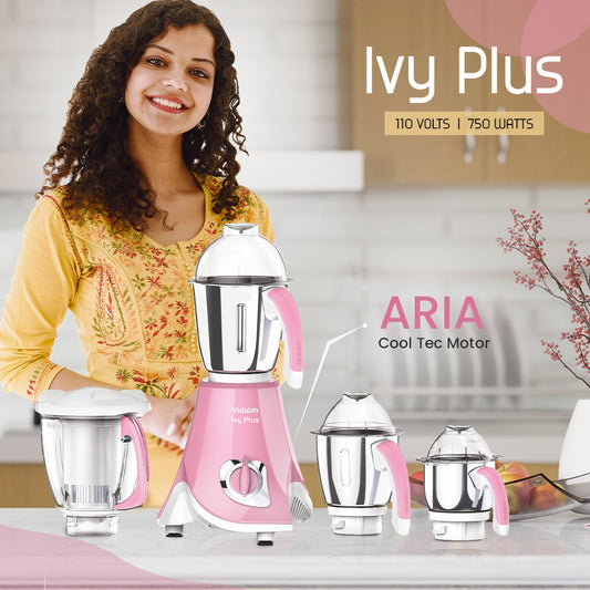 Vidiem IVY Plus 750 W Mixer Grinder with 4 Jars | Buy Mixer Grinder Online |  Vidiem Mixer Grinder